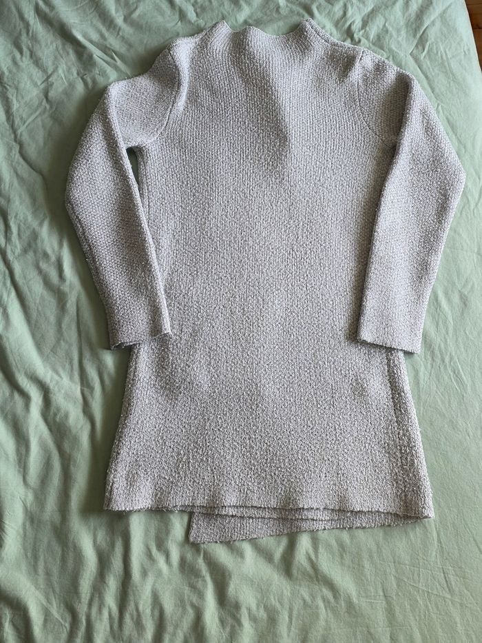 Pimkie Gilet Long Maille Gris Bon état S - photo numéro 2