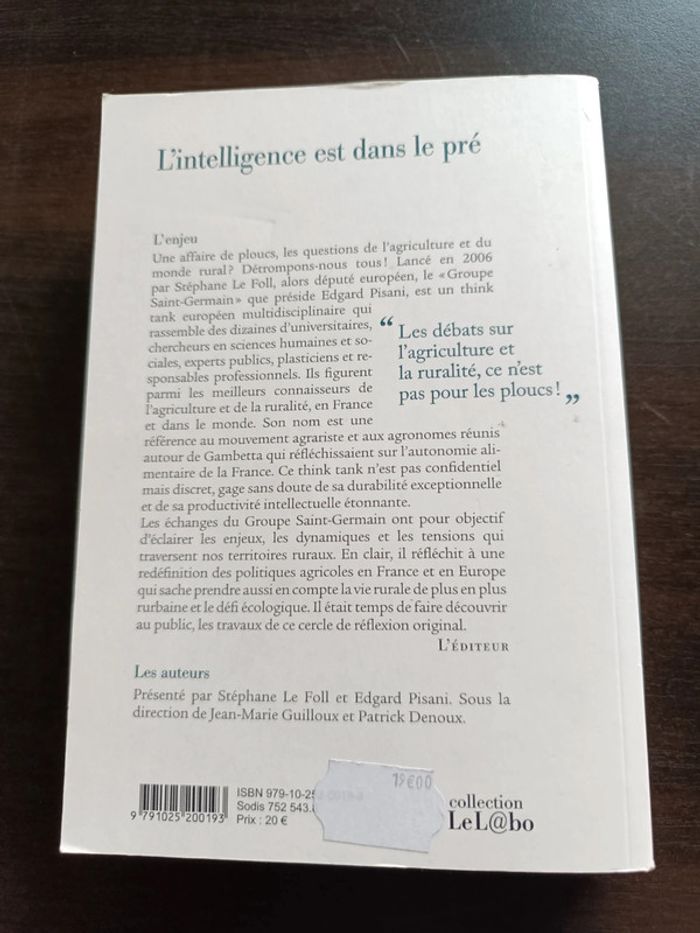 Livre L' INTELLIGENCE EST DANS LE PRE - photo numéro 6