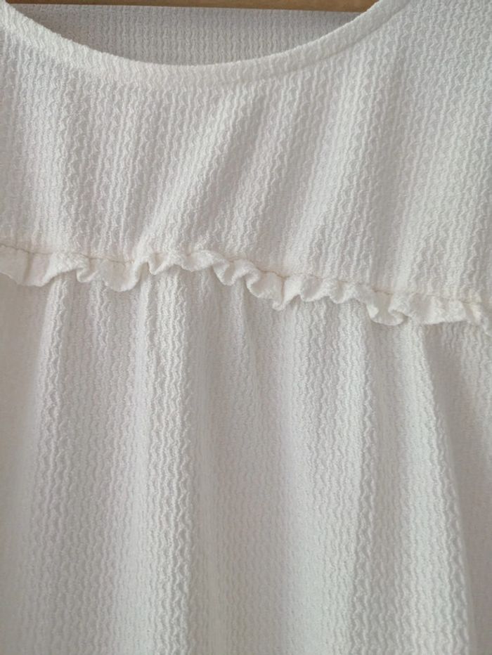 Magnifique haut blouse femme écru Kiabi taille L - photo numéro 2