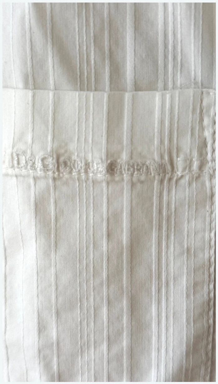 Chemise Dolce & Gabbana blanche à rayures L très bon état - photo numéro 9