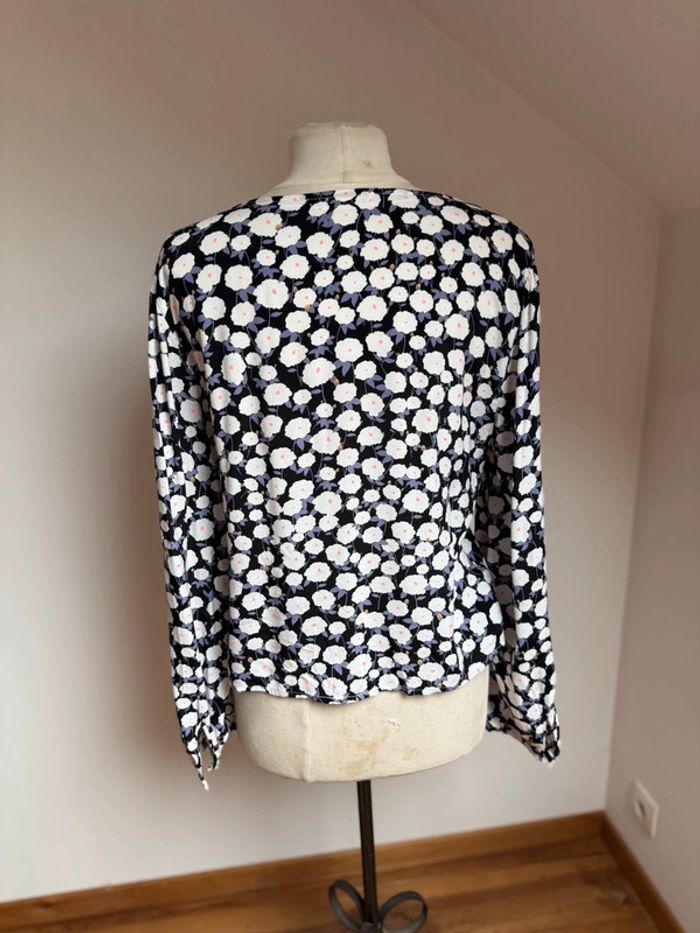 Superbe blouse neuve fleurie fluide en viscose Camaïeu 🌸 42 XL - photo numéro 6