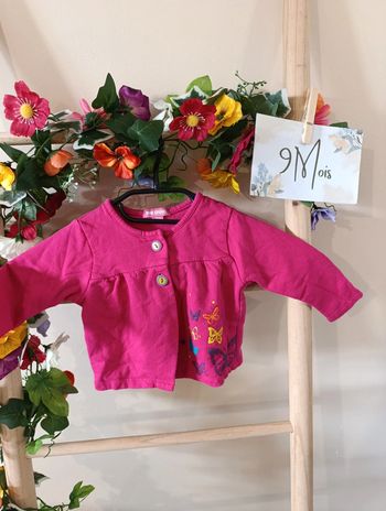 Gilet 9mois rose