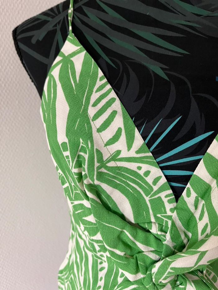 Débardeur blanc et vert taille S femme - photo numéro 2