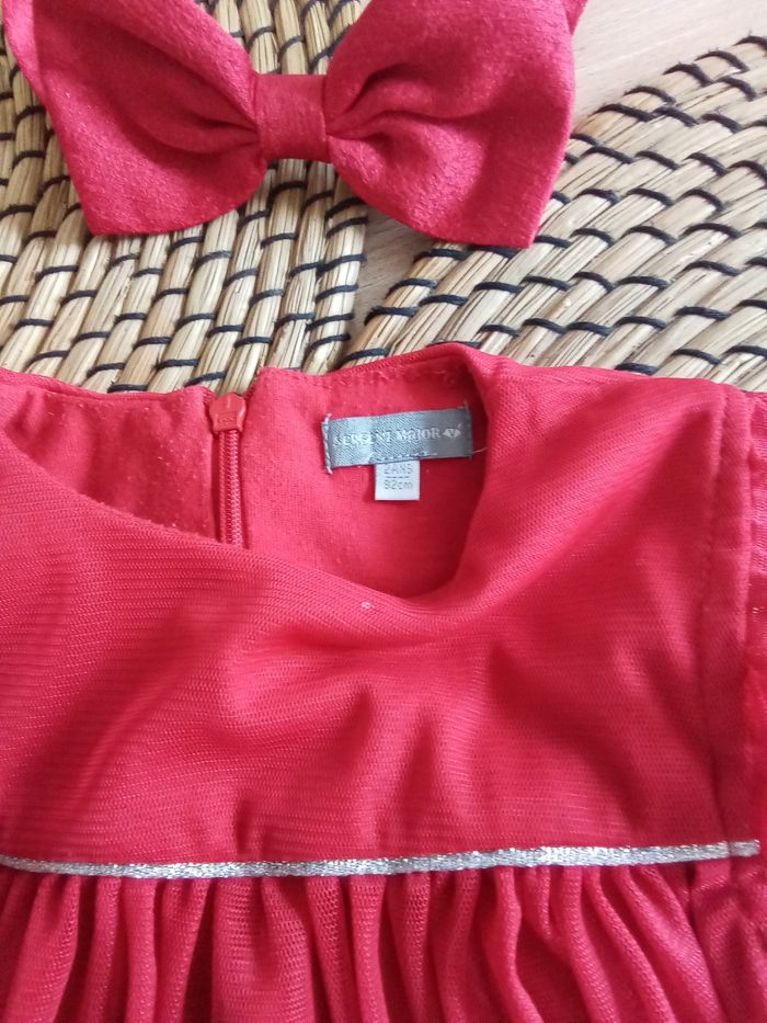 Robe rouge doublée avec tulle à paillettes + bandeau Sergent Major - photo numéro 6
