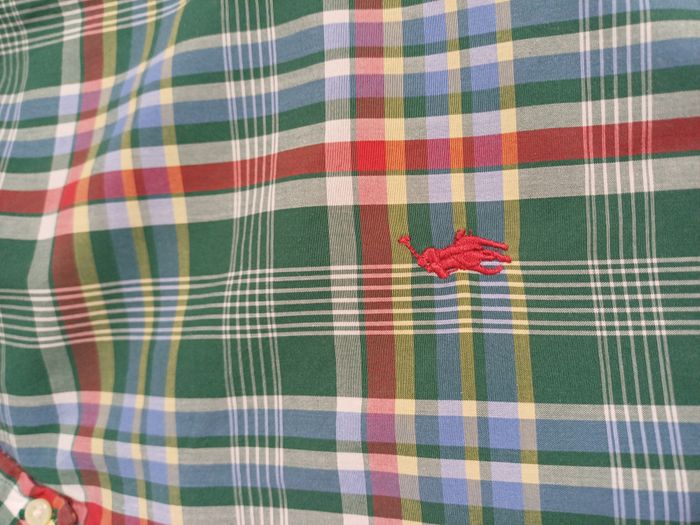 Chemise Ralph Laurent Custom Fit manche Longue / Taille L / Carreaux multicolore / Parfait état - photo numéro 4