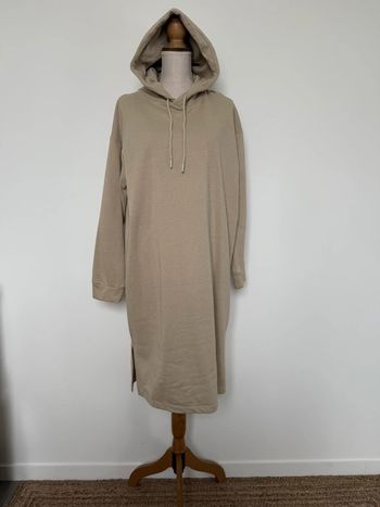 Sweat robe sweat-shirt long manches capuche tunique pull haut t-shirt loose oversize pullover felpa