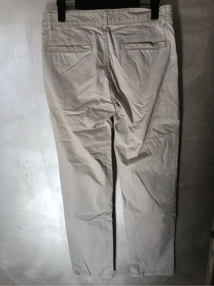 Pantalon homme taille 38 couleur blanc/crème - photo numéro 2