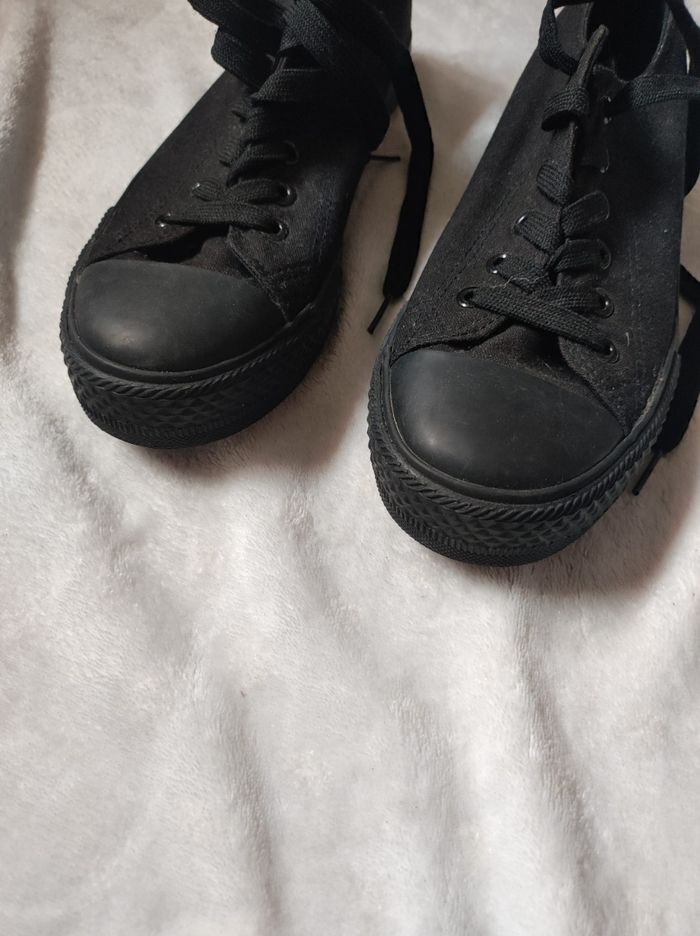 Baskets basses en toile noire taille 38 - photo numéro 6