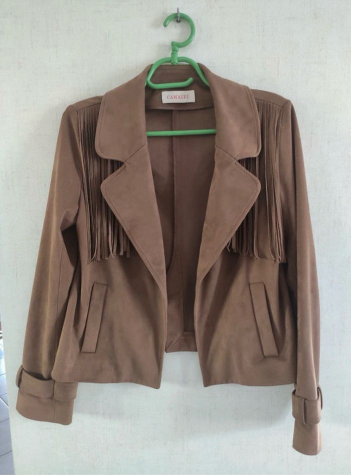 Blazer suédine Camel