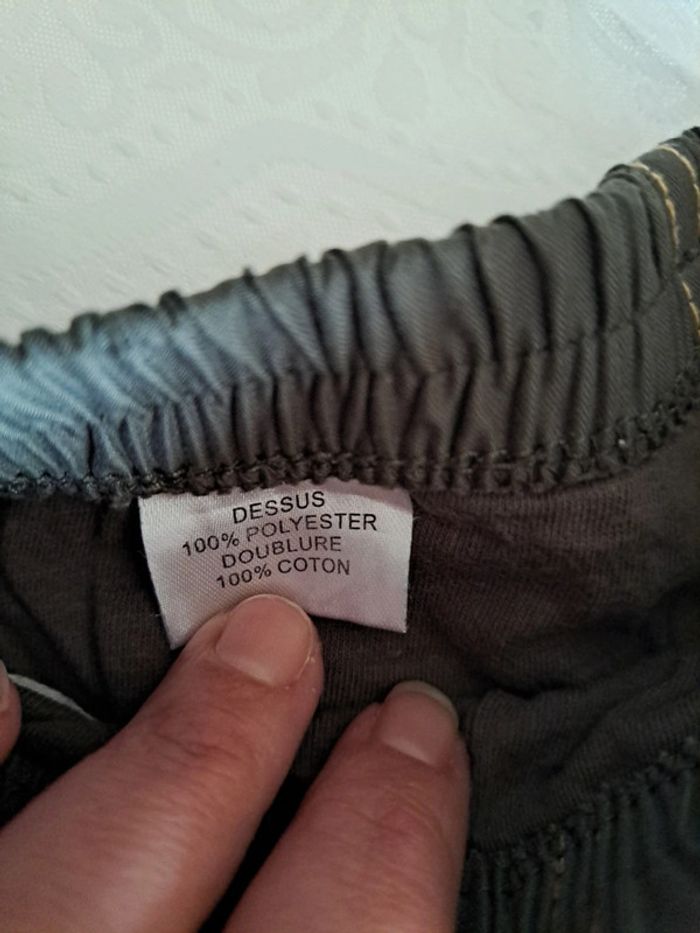 Pantalon doublé kaki 6 mois - photo numéro 3