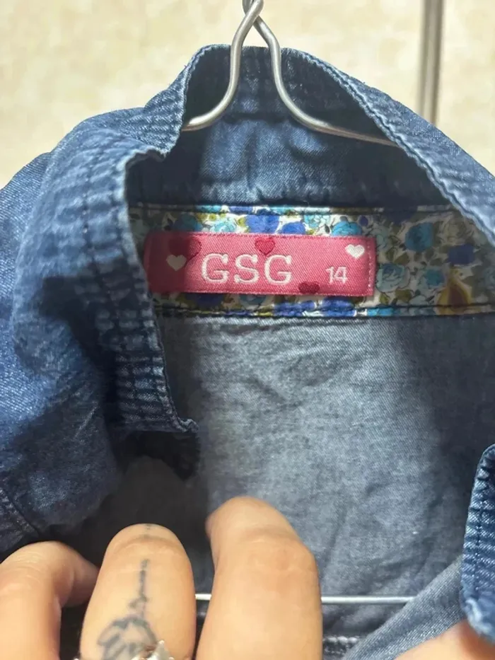 Veste en jeans taille 14ans marque gsg - photo numéro 4