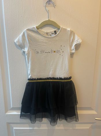 Robe manches courtes 3 Pommes T. 3/4 ans bi matière