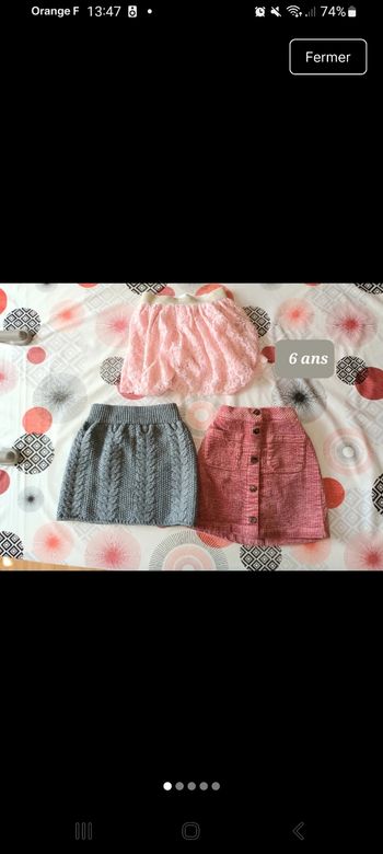 Lot 3 jupes automne hiver taille 6 ans