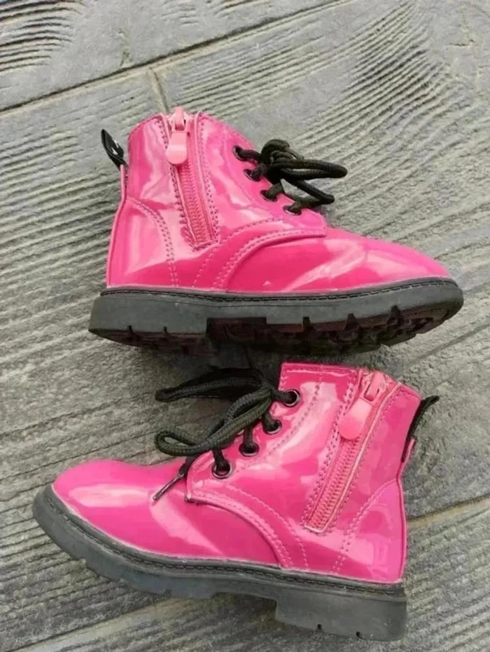 🍬 Bottines Rose Bonbon – Pointure 25 – Style Docks – Parfait État - photo numéro 3