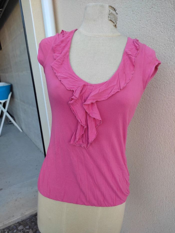 Belle blouse t-shirt camaïeu rose