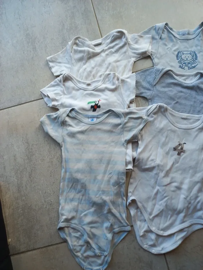Lot de 6 bodys manches courtes 18/24 mois Petit bateau - photo numéro 4