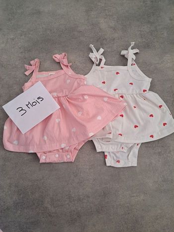 2 robes bébé fille 
