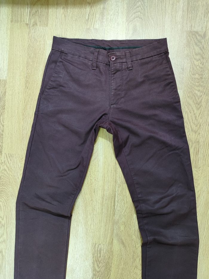 Pantalon Chino Carhartt Sid Pant couleur bordeaux taille 38 - photo numéro 9