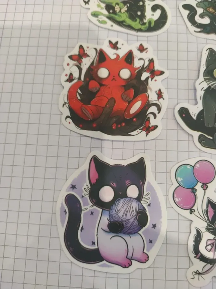 Stickers chat noir (lot D) - photo numéro 5