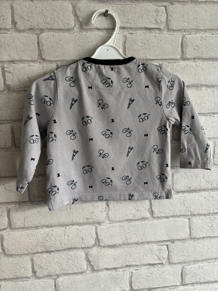 Tee-shirt manches longues Kiabi taille 12 mois - photo numéro 2