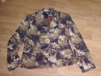 Veste NATHALIE CHAIZE tons marrons taille 36 TBE