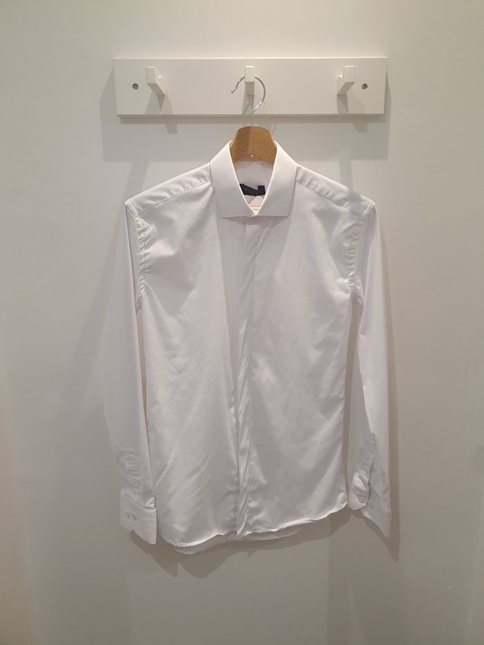 Chemise Toulouse unie blanc Taille S (taille très petit)