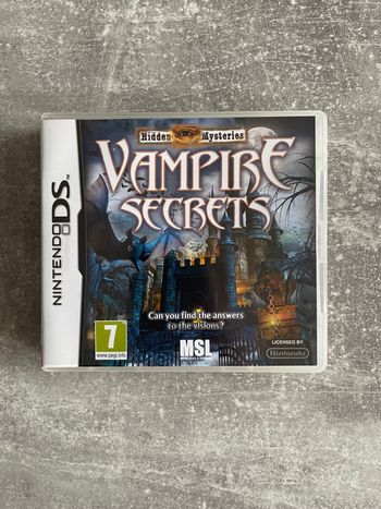 Jeu pour Nintendo DS, Vampire secrets, version euro dont le français.