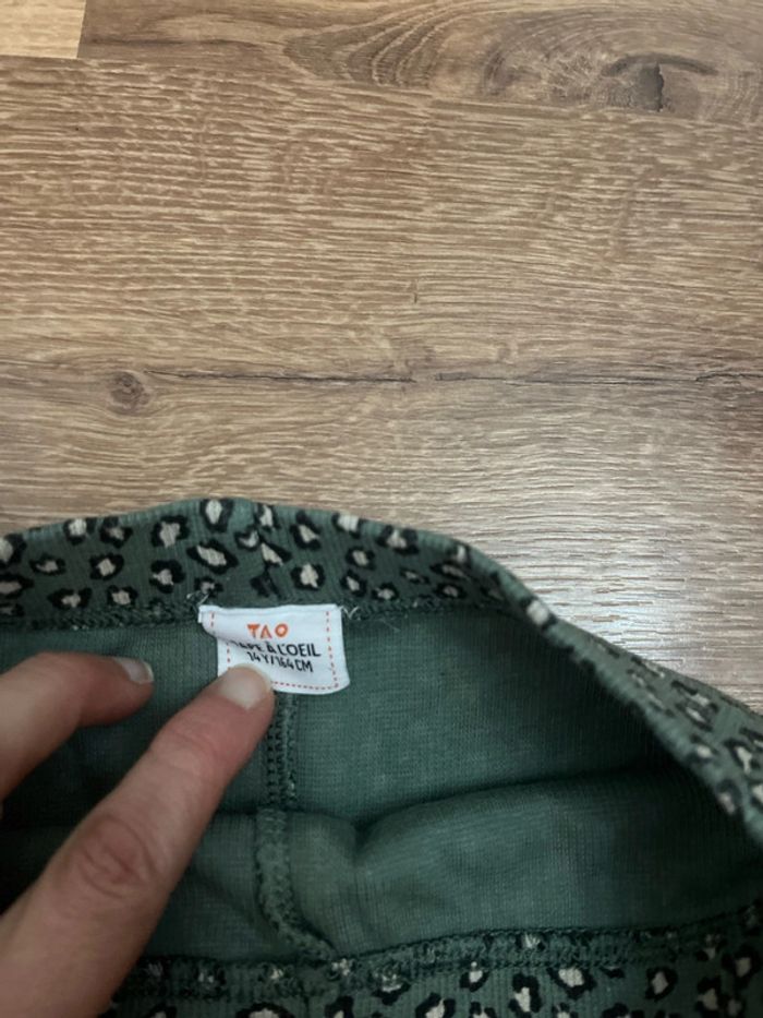 Leggings côtelés motif léopard TAO 14 ans - photo numéro 3