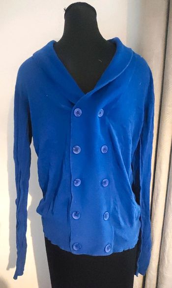 Cardigan Bleu Roi Blanco