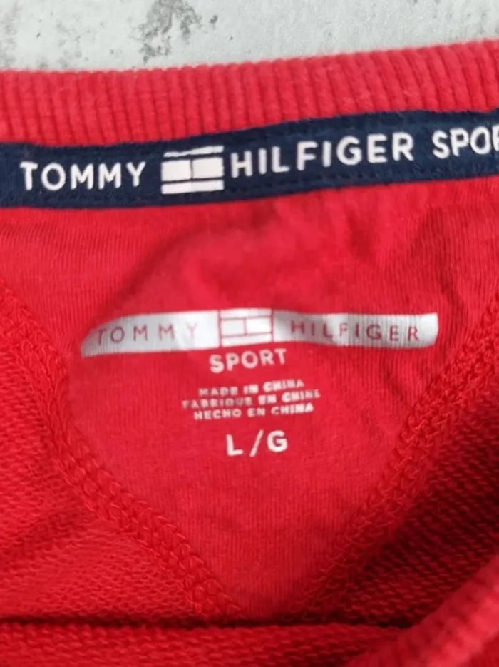 Sweat Tommy Hilfiger rouge – Taille L Femmes (mesures en photos) - photo numéro 6