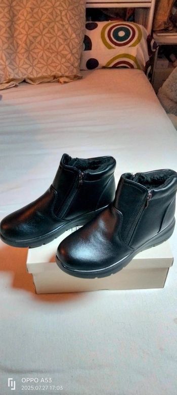 Boots fourrées confort double zip
Noir