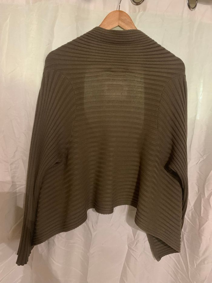 Cardigan grosse maille original La fée maraboutée taille XL kaki très bon état - photo numéro 7