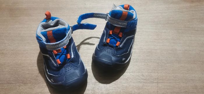 👟 🌼 chaussures mixtes enfant Quechua Crossrock T24 rando, sport, école 💙🍊 - photo numéro 2