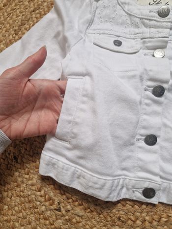 Veste en jean blanc fille Ikks 5 ans