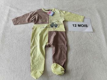 Pyjama garçon neuf sucre d'orge 12 mois