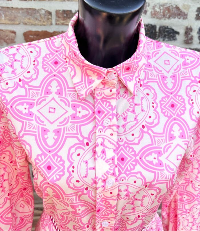Robe chemise à imprimé avec ceinture T36 • Shein - photo numéro 4