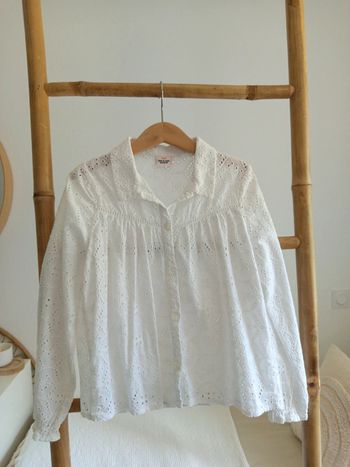 Chemise broderie anglaise blanche Tape à l'oeil 8 ans