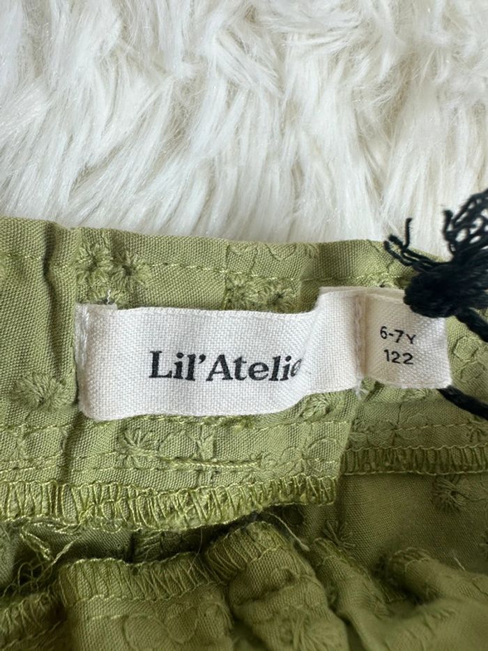 Short vert broderie anglaise Lil Atelier taille 7 ans - photo numéro 4