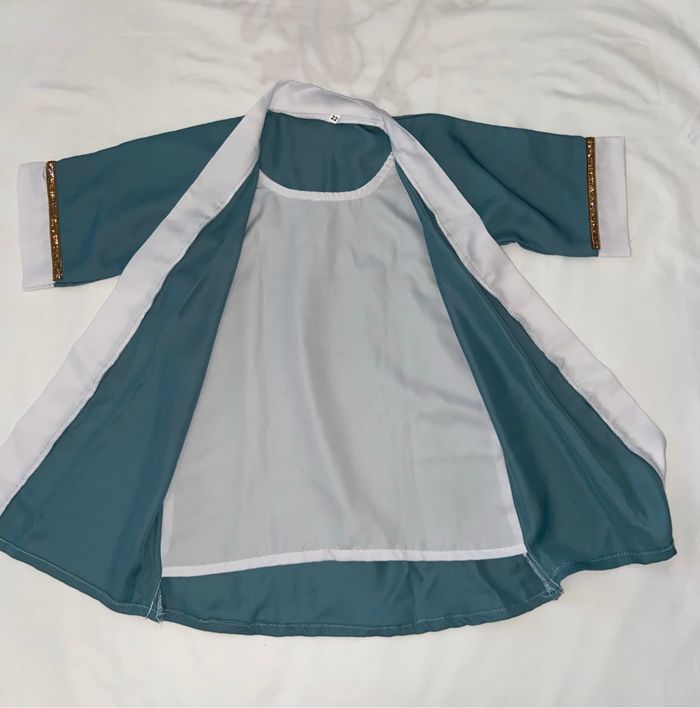 Abaya pour bébé de 1 an couleur vert blanc - photo numéro 5