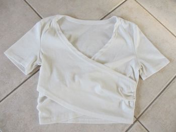 Top manches courtes écru femme – Taille S