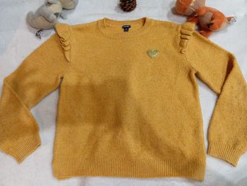 Pull jaune moutarde