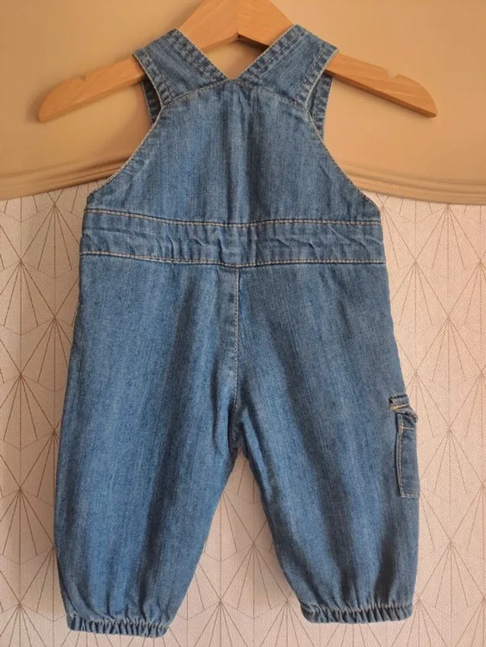 Salopette jean bébé garçon brioche 1 mois comme neuve - photo numéro 5