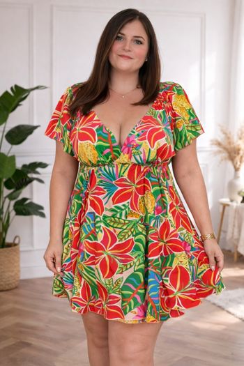 Robe carnaval des Tropiques Femme taille 52 marque Boohoo 💍 