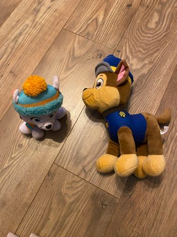 Lot 2 peluches pat patrouille  Chase et Everest