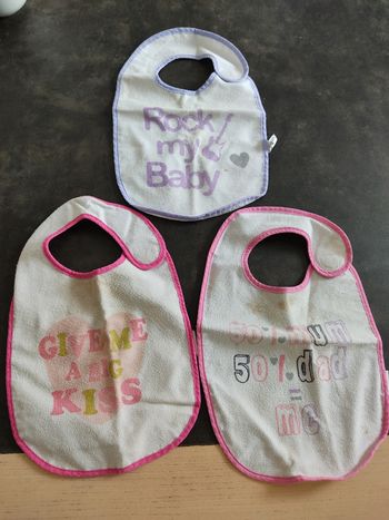 Lot de 3 bavoirs