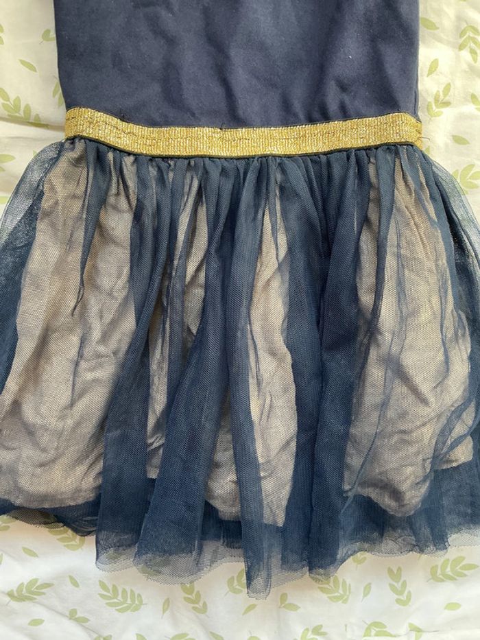 robe sans manches marine et doré avec tutu 2 ans u tout petits - photo numéro 5