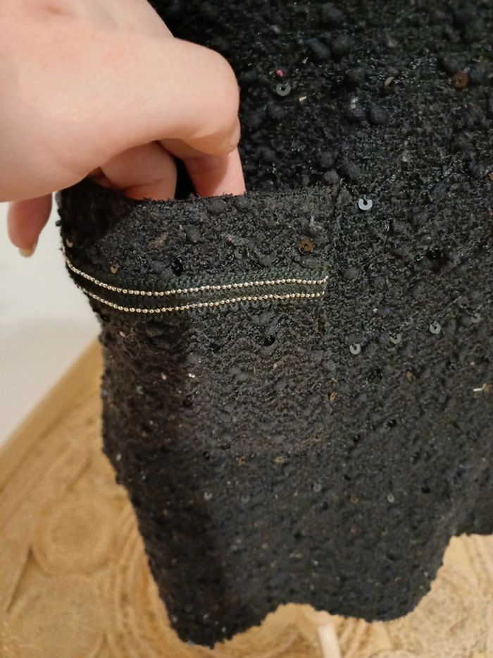 Robe noire chaude à sequins Zara taille S 36 - photo numéro 3
