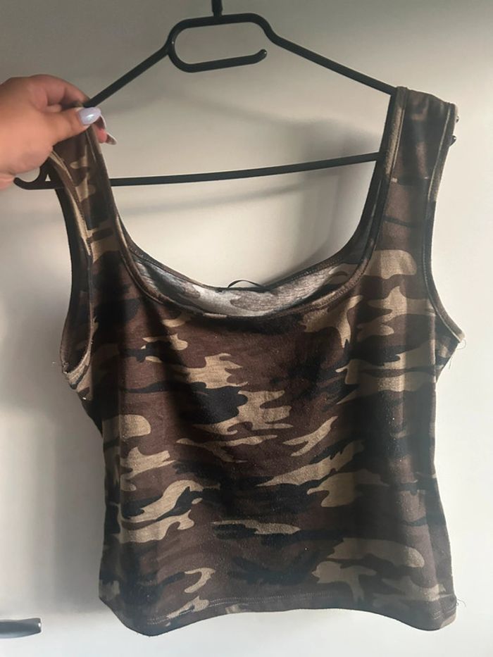 Débardeur court militaire shein taille L - photo numéro 2