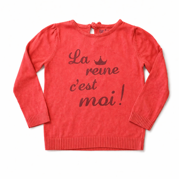 Pull fille rouge. 24/36 mois. 2 ans. Kimbaloo.