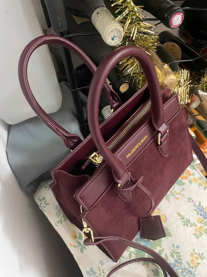 Sac Fourre-Tout Élégant Bordeaux pour Femme - Chic Couleur Unie - photo numéro 8